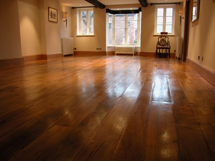 Wooden flooring, Handshaped Reclaimed Oak Planks
