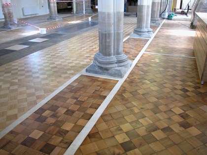 Wooden flooring, Finished Oak and Elm Blocks